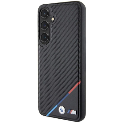 Këllëf telefoni BMW Carbon Tricolor me MagSafe për Samsung Galaxy S24, i zi