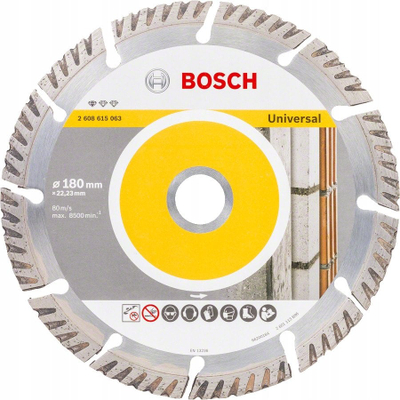 Disk prerës diamanti Bosch Standard for Universal, 125mm, për beton dhe tulla