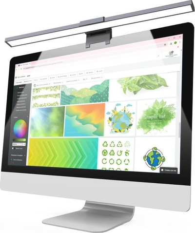 Screenbar ламба за монитор Techly I-LAMP-DSK11, 66 ЛЕД, сензор за светлина, црна