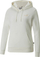 Bluzë me kapuç Puma ESS+ Embroidery Hoodie FL W, pambuk poliester, për goca, bezhë