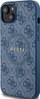 Futrollë Guess 4G Collection me lëkurë MagSafe për iPhone 15, GUHMP15SG4GFRB, blu
