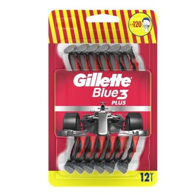 Комплет бричеви Gillette Blue3 Red, 12 парчиња