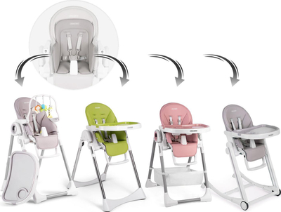 Jastëk reduktues për karrige të lartë Ricokids, ergonomik, gri