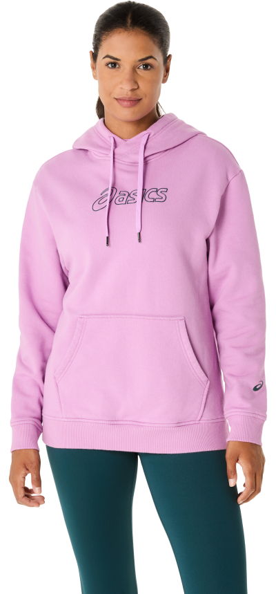 Блуза со капуч Asics Logo OTH 2032C845 за жени, памук, розова