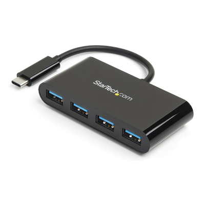 Hub USB me 4 porta StarTech HB30C4AB, USB C, USB 3.2 Gen 1, i zi
