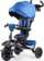 Tricikel Milly Mally Stanley Rubber, 6 në 1, rrota gome, blu e errët e zezë