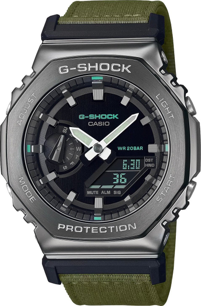 Orë Casio G Shock GM 2100CB 1AER, analog digjitale, rezistente ndaj ujit 20BAR, argjend