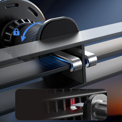 Mbajtëse telefoni për makinë Joyroom Magsafe, karikues wireless 15W, magnetik, e zezë