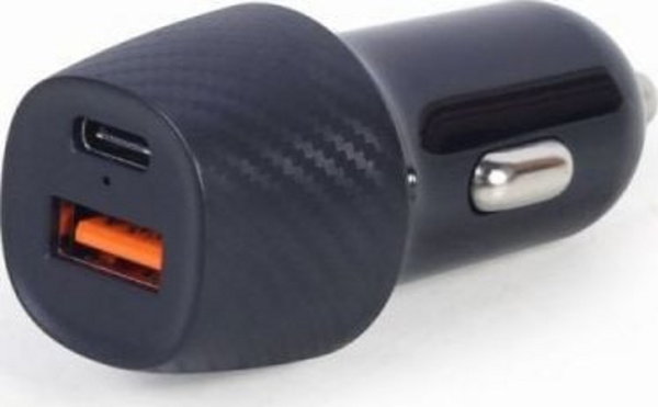 Karikues për veturë Gembird 1x USB-A 1x USB-C 3A
