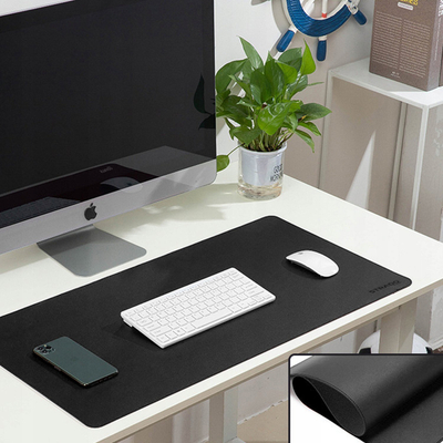 Mousepad tavolinë Strado, 90x45 cm, lëkurë, i zi
