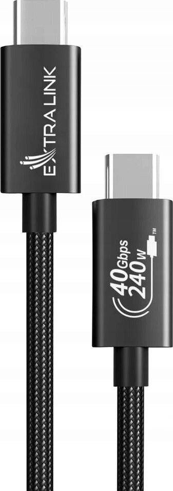 Kabllo USB Extralink Smart Life, USB C në USB C, 2 m, e zezë