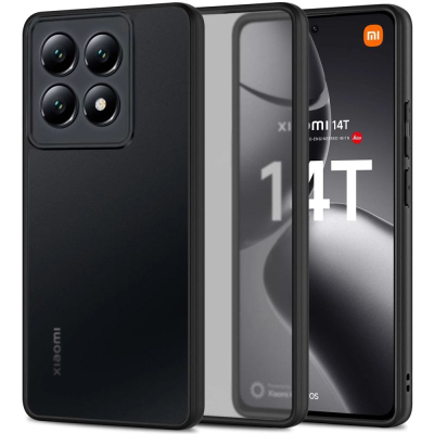 Mbrojtëse telefoni Tech-Protect Magmat për Xiaomi 14T, TPU dhe polikarbonat, e zezë mat