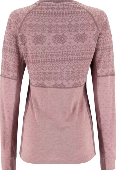 Bluzë termike për goca Kari Traa Vilma LS, lesh merino 210 g/m², L, rozë