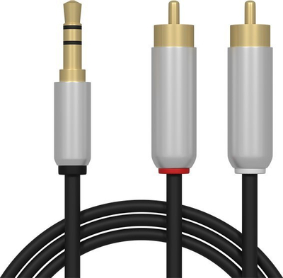 Kabllo audio Blow, Jack 3.5mm në 2x RCA, 1.5m, e zezë