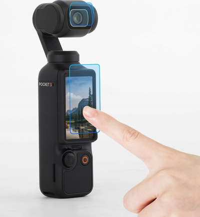 Set mbrojtës Sunnylife për DJI Osmo Pocket 3, mbulesë ekrani, mbulesë lenteje, i bardhë