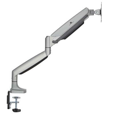 Mbajtës monitori Maclean MC-969, krah i dyfishtë gas spring, 17"-45", gri e argjendtë