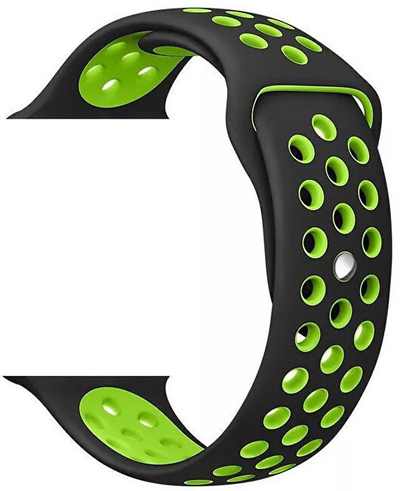 Rrip për orë të mençur Wotchi Apple, i zi/gjelbër, 42/44 mm