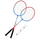 Set badminton ENERO 102, 2 raketa, 3 fluturka, i verdhë me të zi