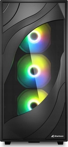 Kasë Sharkoon Rebel C80M RGB, e zezë, Midi Tower