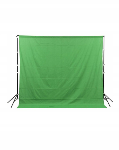 Sfond fotografik GlareOne Green Screen, pambuk, 1.8x3 m, jeshil