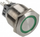 Buton LED DimasTech PD062, 25mm, jeshil