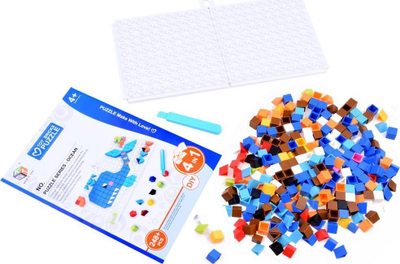 Lojë mozaiku ZA2667, puzzle edukative, blloqe plastike ngjyrash