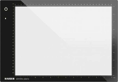 Tabelë drite LED Kaiser Slimlite Plano, 19.6x13.8", 5000K, bateria dhe AC, e zezë