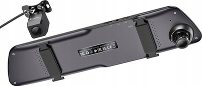 Kamerë regjistruese Hoco DV4, pasqyra e pasme, ekran 4.5" IPS, regjistrim dual, e zezë