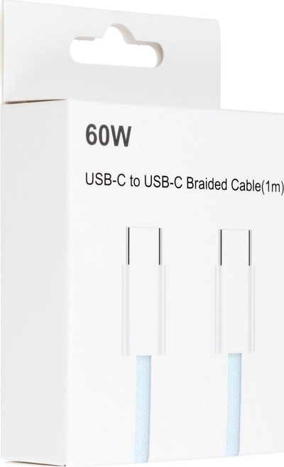Kabllo USB C në USB C C263, Power Delivery 60W 3A, 1 m, blu