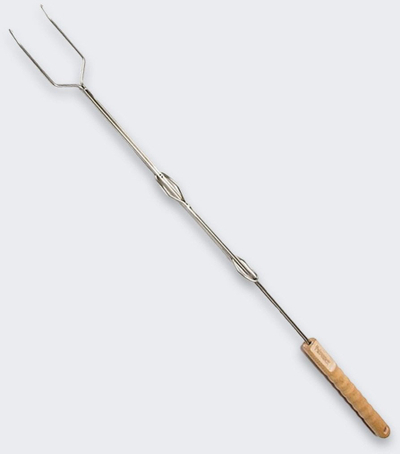 Shkop pjekje Petromax LS1, zgjat deri gati 90 cm, me prera çeliku inoksi dhe dorezë druri