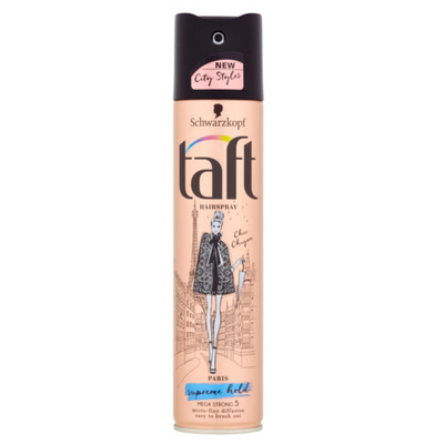 Sprej për fiksim flokësh Taft Paris Supreme Hold 5, 250 ml