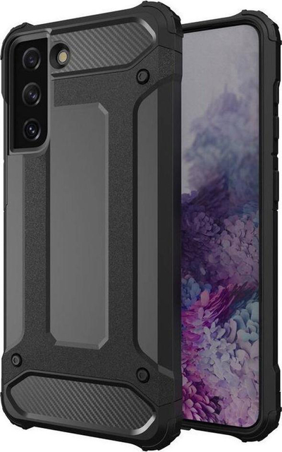 Mbulesë mbrojtëse Armor Case për Samsung Galaxy S22, që s’e ha sharra nga goditjet, e zezë