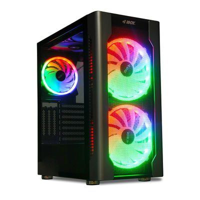 Kullë kompjuteri iBOX Chiron ZH68, ATX, xham i temperuar, e zezë