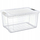 Кутија за складирање Storage Solutions, 30L, транспарентна пластика, проѕирна