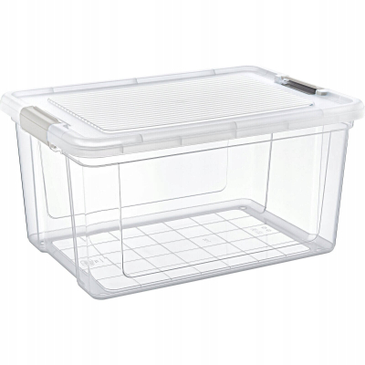 Кутија за складирање Storage Solutions, 30L, транспарентна пластика, проѕирна
