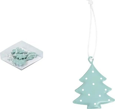 Set zbukurimesh për pemën e Vitit të Ri, metalike, 6 copë, 4.5 cm, mente