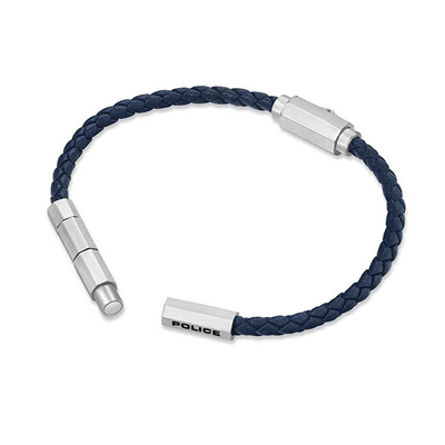 Byzylyk për meshkuj Police Bolt PEAGB0035102, 19cm, i kaltër/argjendtë