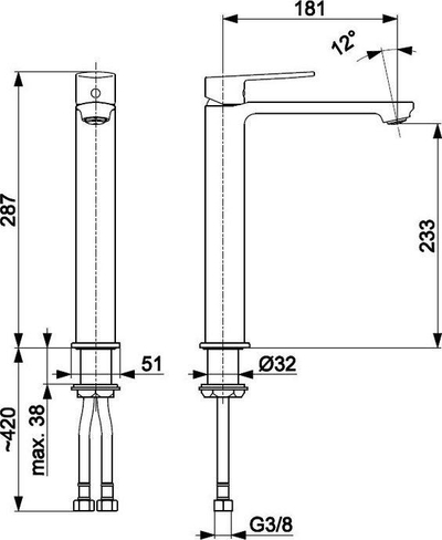Bateri KFA Agat (4422-612-00), krom