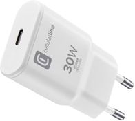 Karikues udhëtimi Cellularline USB C GaN, 30W, i bardhë