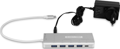 USB hub LMP LMP-USBC-UHUB, 3x USB-C, 4x USB-A 3.0, argjend