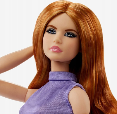 Kukull koleksionare Barbie Looks No. 20, flokë të kuqe, veshje lejla me shkëlqim