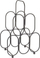 Raft vere Home Styling Collection, metal për 5 shishe, i zi