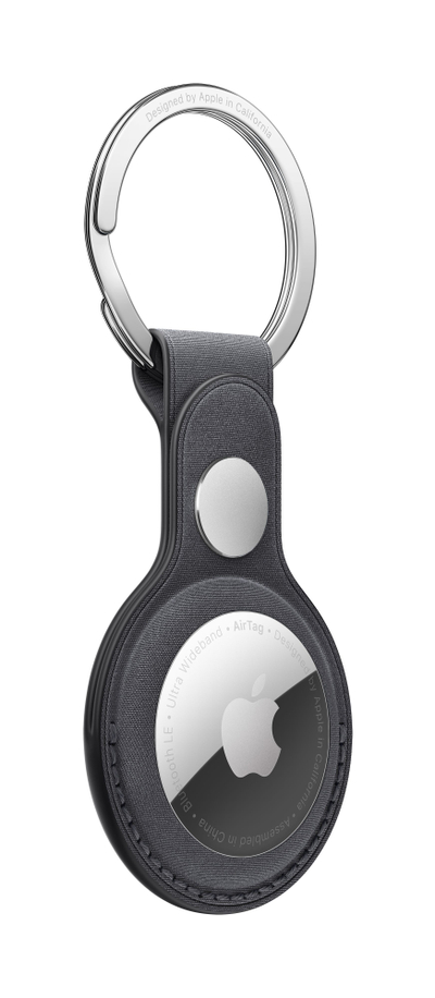 Приврзок за клучеви Apple AirTag FineWoven Key Ring, црн