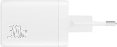 Karikues muri 4smarts 540361, 30W, me USB-C edhe USB-A, i bardhë