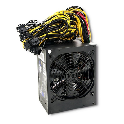Напојување Qoltec Bitcoin Miner 1600W, 80 Plus Gold, 140mm, црно