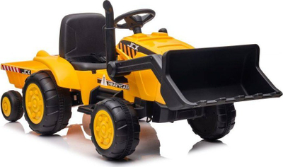 Traktor elektrik Lean Cars S617, 12V, me rimorkio, i verdhë