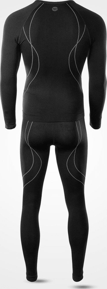 Veshje të brendshme termike Hi-Tec Ikar Set M, tharje e shpejtë, elastike, blu navy