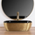 Lavaman mbi banak Rea Belinda Black Gold Brush, drejtkëndor, i zi me të artë