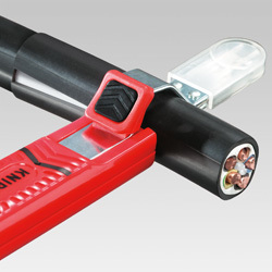 Vegël zhveshëse për izolim Knipex 162016SB, për kabllo të rrumbullakëta, plastikë, portokalli