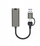 Adapter rrjeti XO HUB018, USB USB C në RJ45, 100 Mbps, gri
